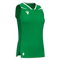 Lily Eco Sleeveless Shirt GRN/WHT XXS Teknisk kamp og treningsdrakt - Dame